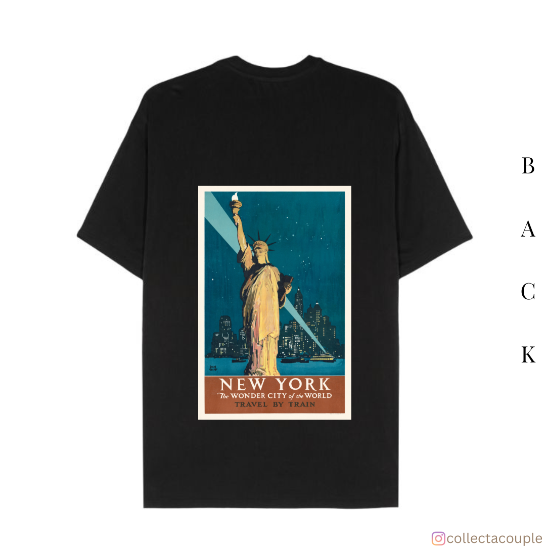 Travel Aesthetic: New York Oversized Unisex T-shirt (front and back pr