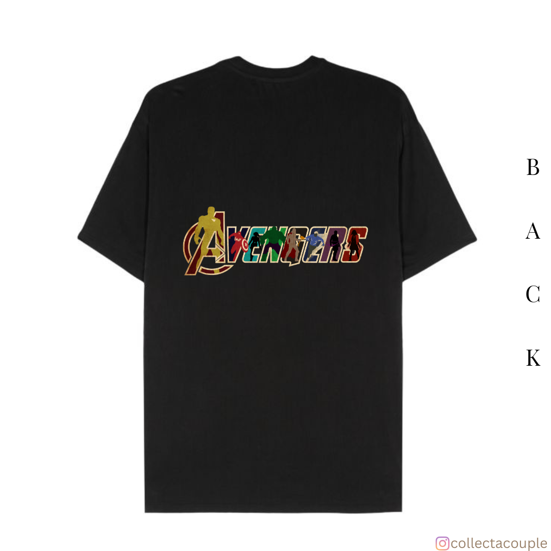 Avengers: Illustration Oversized Unisex T-shirt (front and back