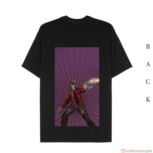Guardians of the Galaxy: Star Lord Pose Oversized Unisex T-shirt (front and back print)