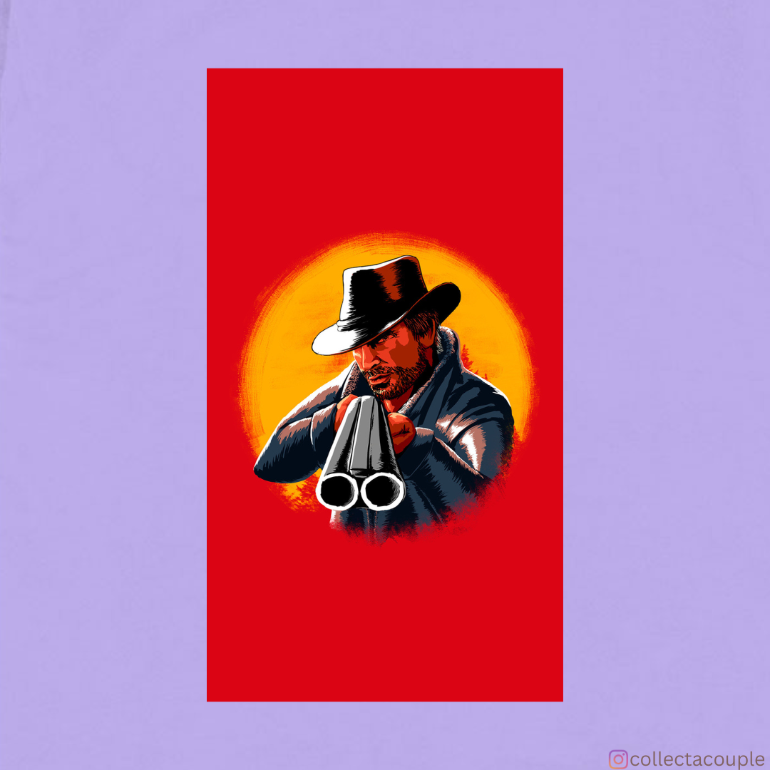 Red Dead Redemption: Illustrated Oversized Unisex T-shirt (front and back print)