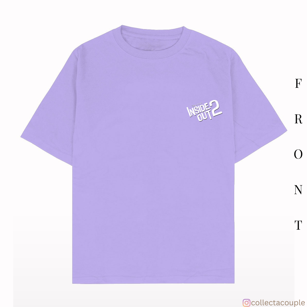 Inside Out 2: Emotions Illustrated Oversized Unisex T-shirt (front and back print)