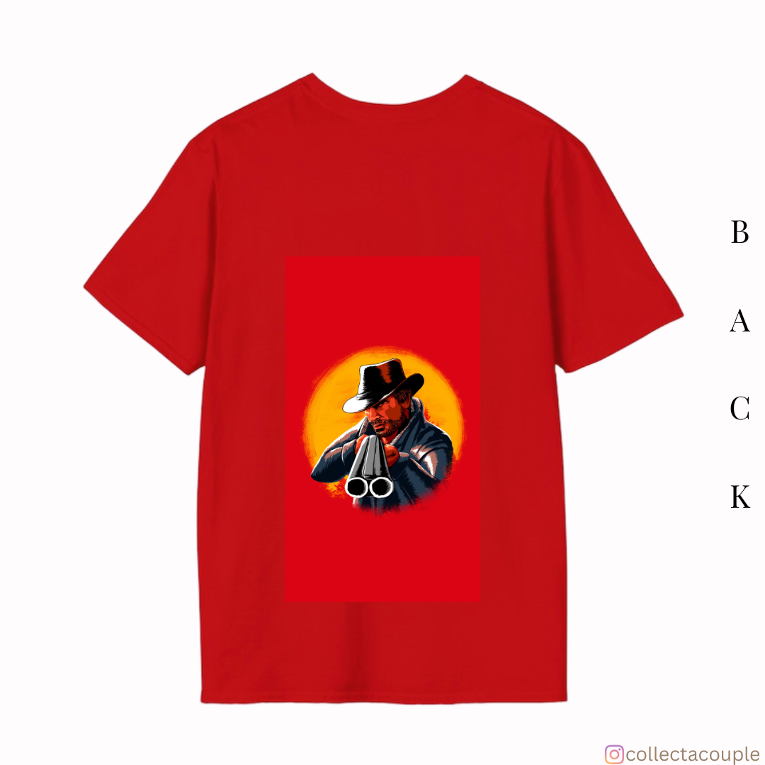 Red Dead Redemption: Illustrated Oversized Unisex T-shirt (front and back print)