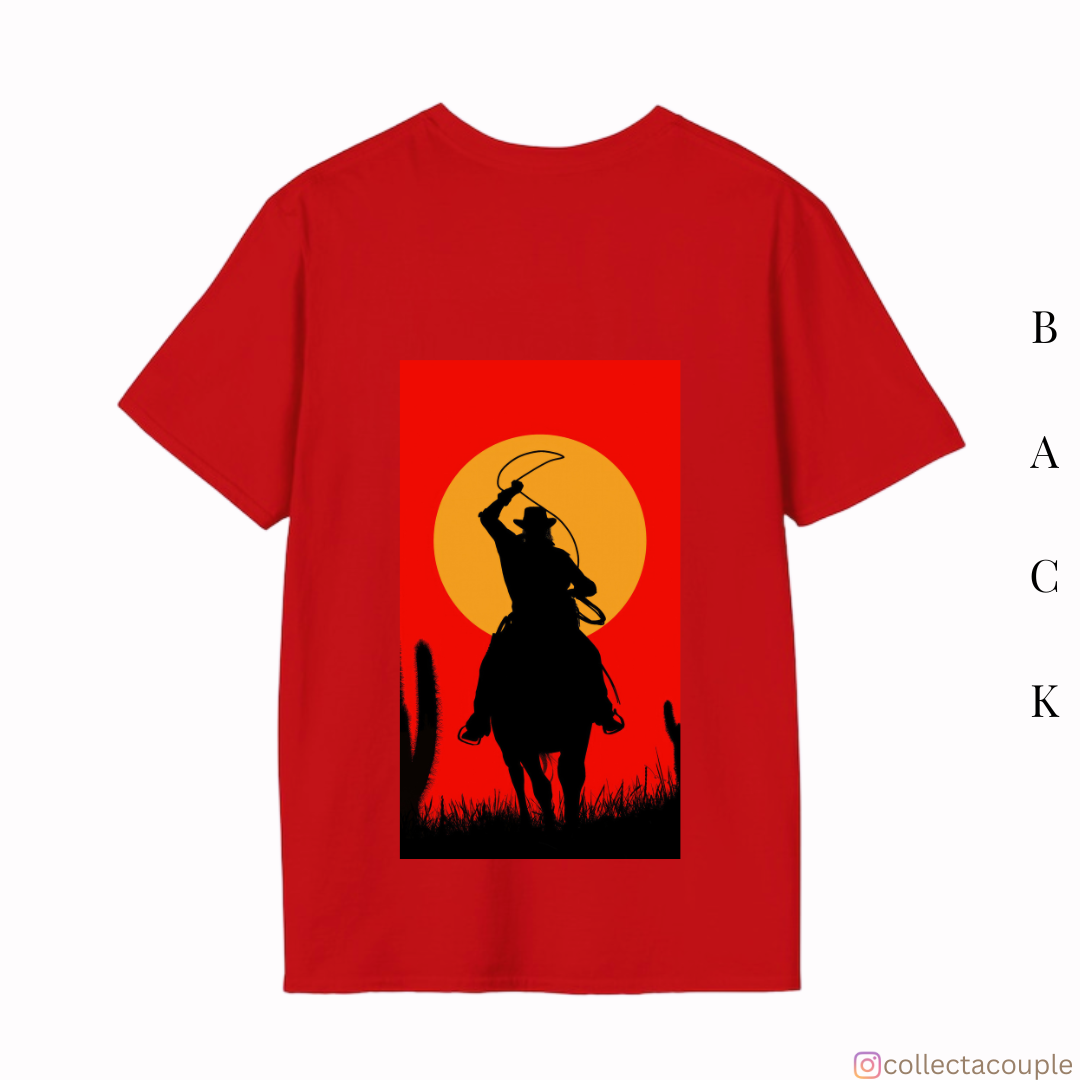 Red Dead Redemption: Silhouette Oversized Unisex T-shirt (front and back print)