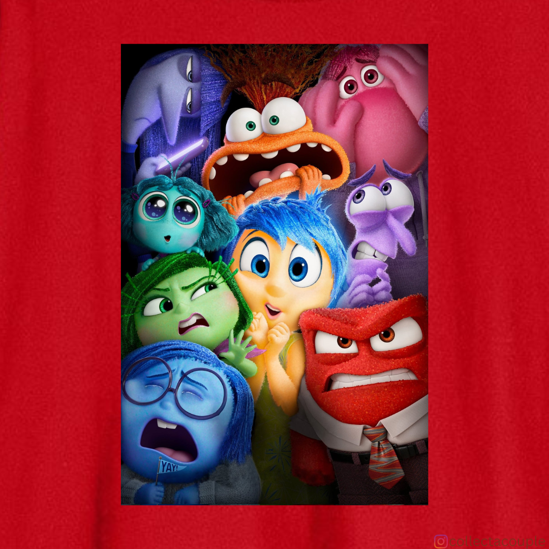 Inside Out 2: Emotions Illustrated Oversized Unisex T-shirt (front and back print)