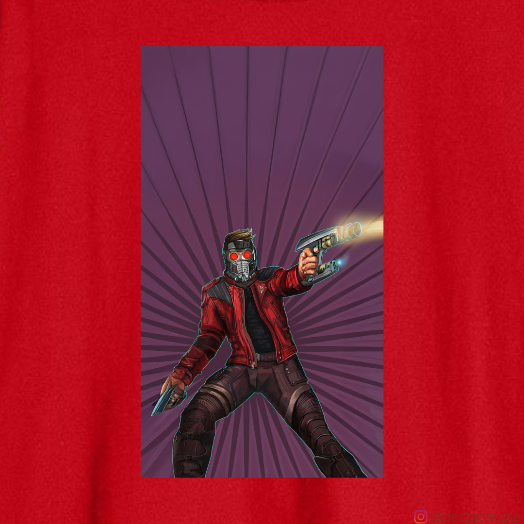 Guardians of the Galaxy: Star Lord Pose Oversized Unisex T-shirt (front and back print)