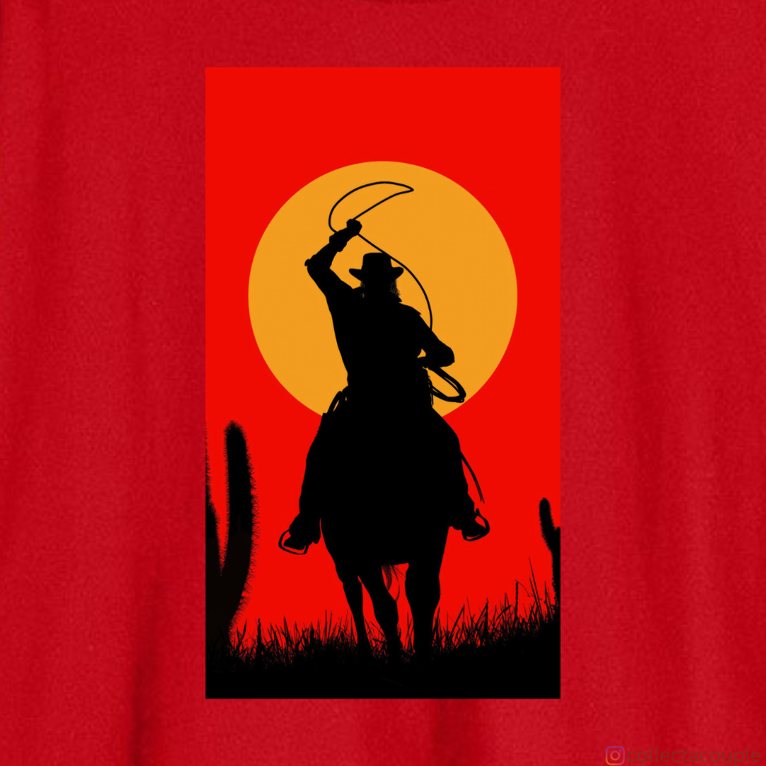 Red Dead Redemption: Silhouette Oversized Unisex T-shirt (front and back print)