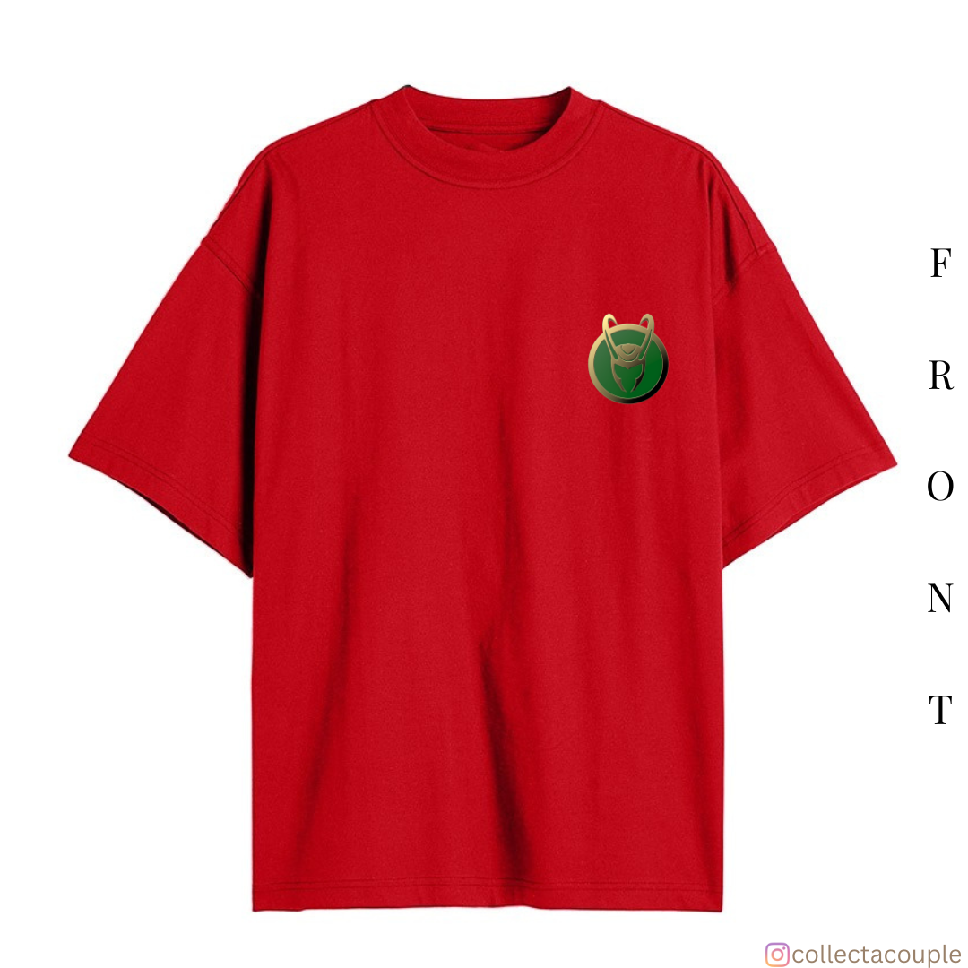 Loki: Illustrated Oversized Unisex T-shirt (front and back print)