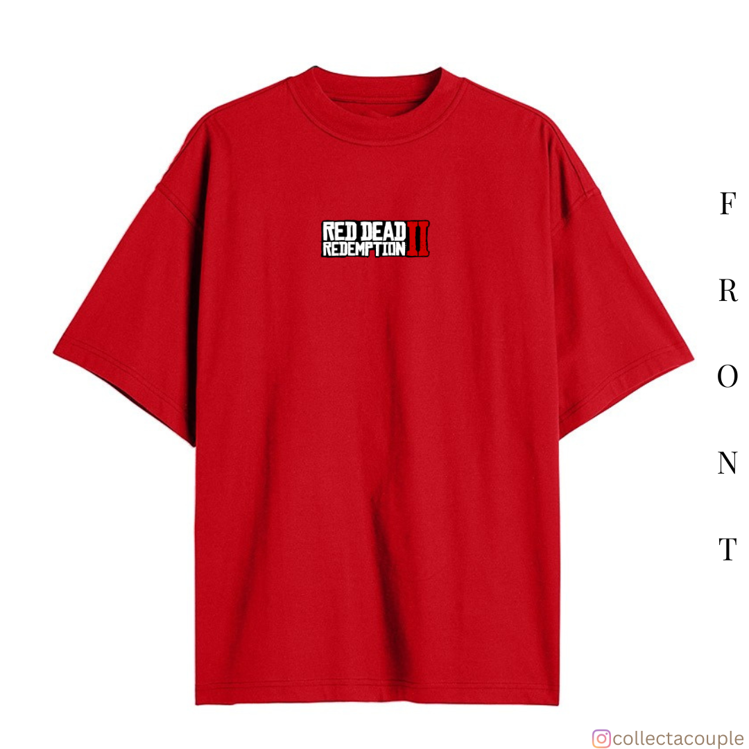 Red Dead Redemption: Illustrated Oversized Unisex T-shirt (front and back print)