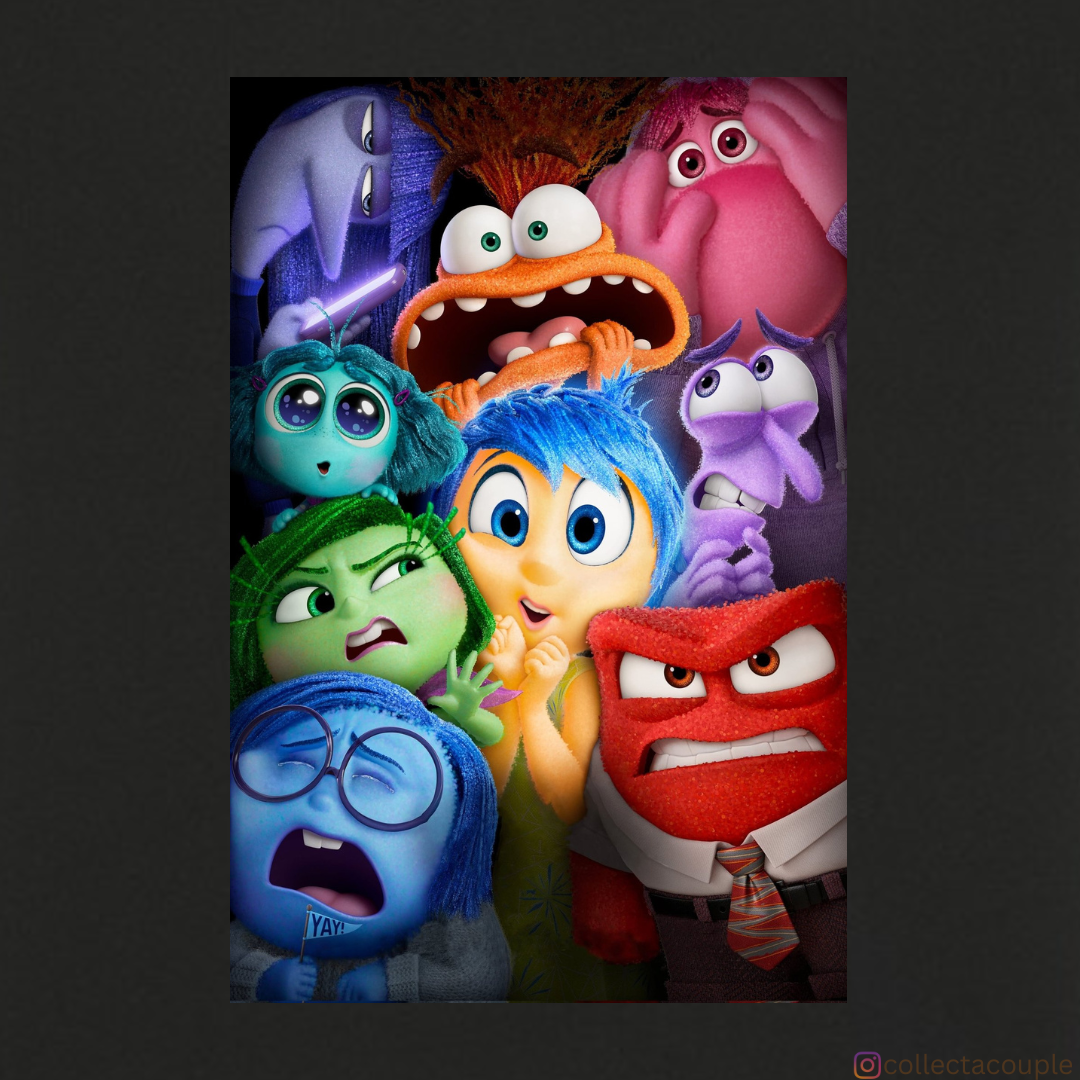 Inside Out 2: Emotions Illustrated Oversized Unisex T-shirt (front and back print)