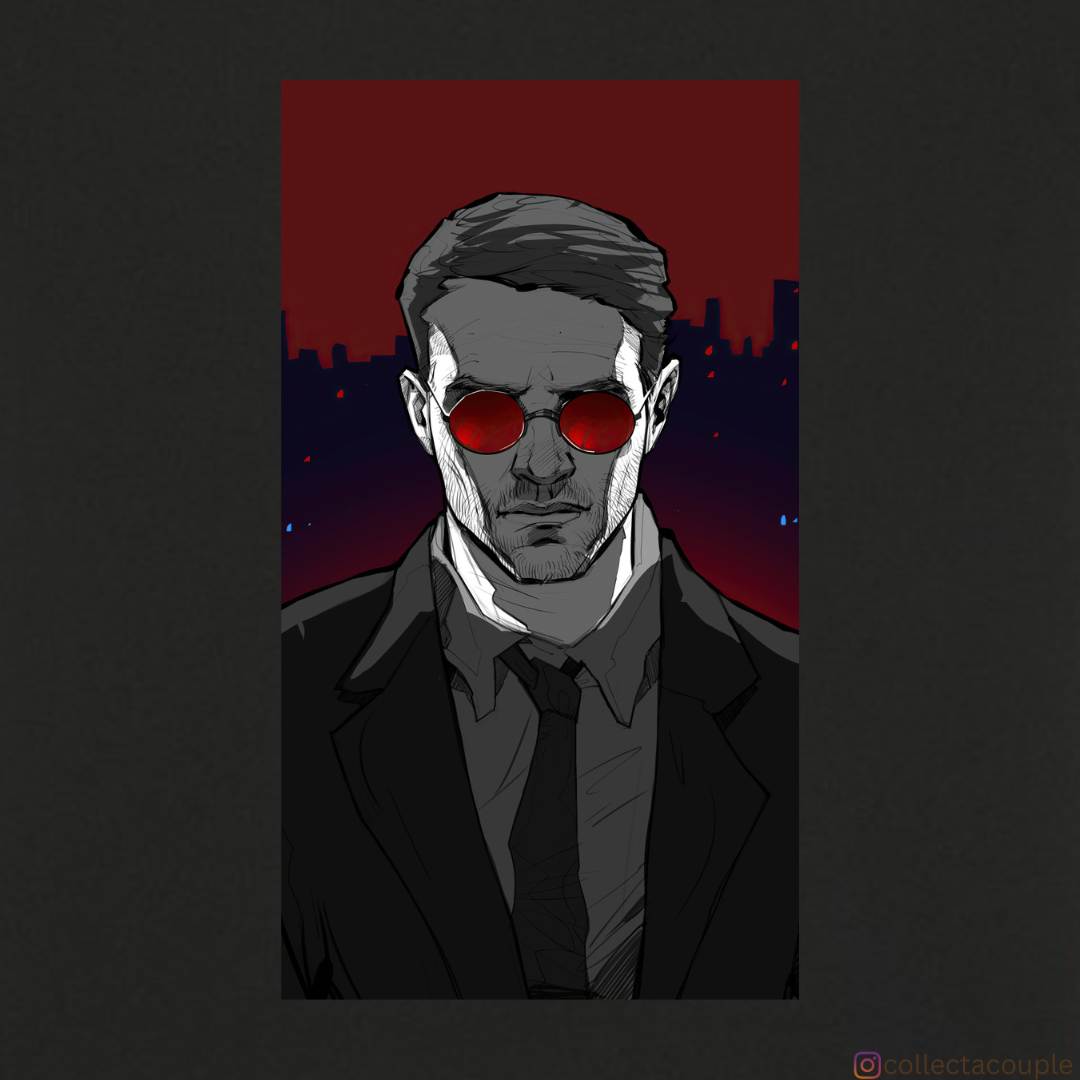 Daredevil: Matt Murdock Illustration Oversized Unisex T-shirt (front and back print)