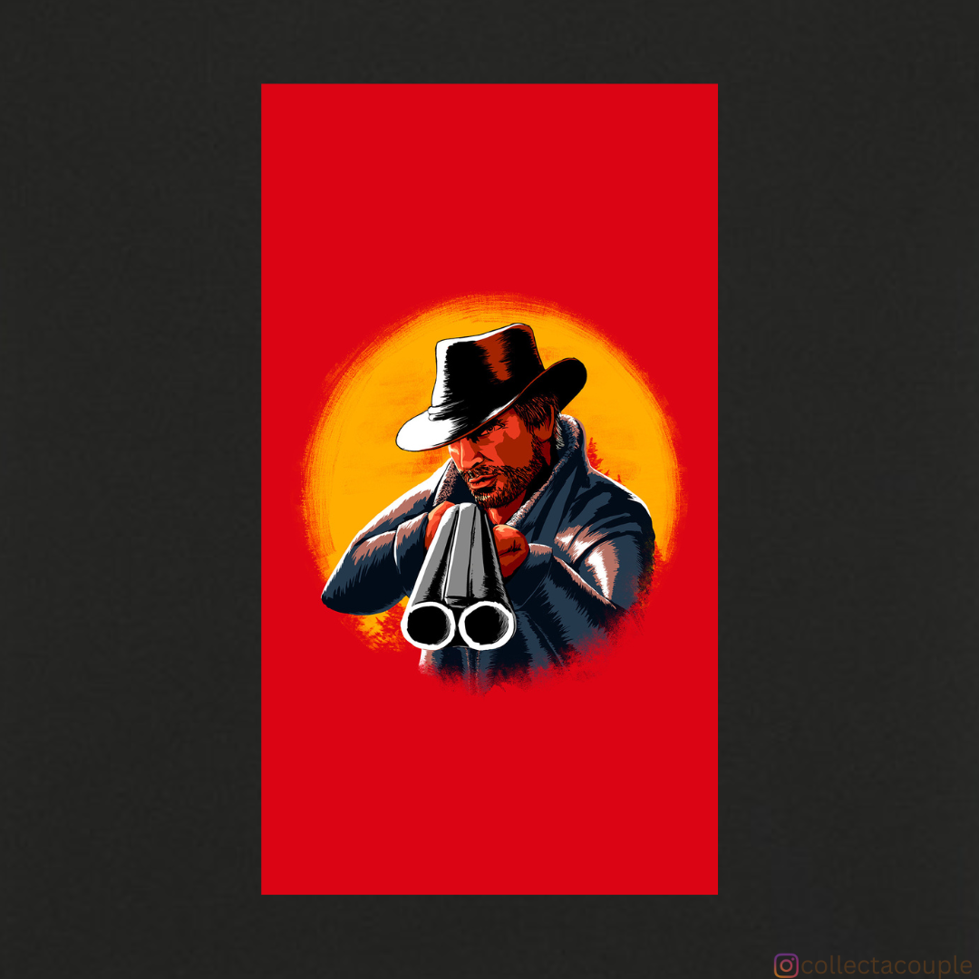 Red Dead Redemption: Illustrated Oversized Unisex T-shirt (front and back print)