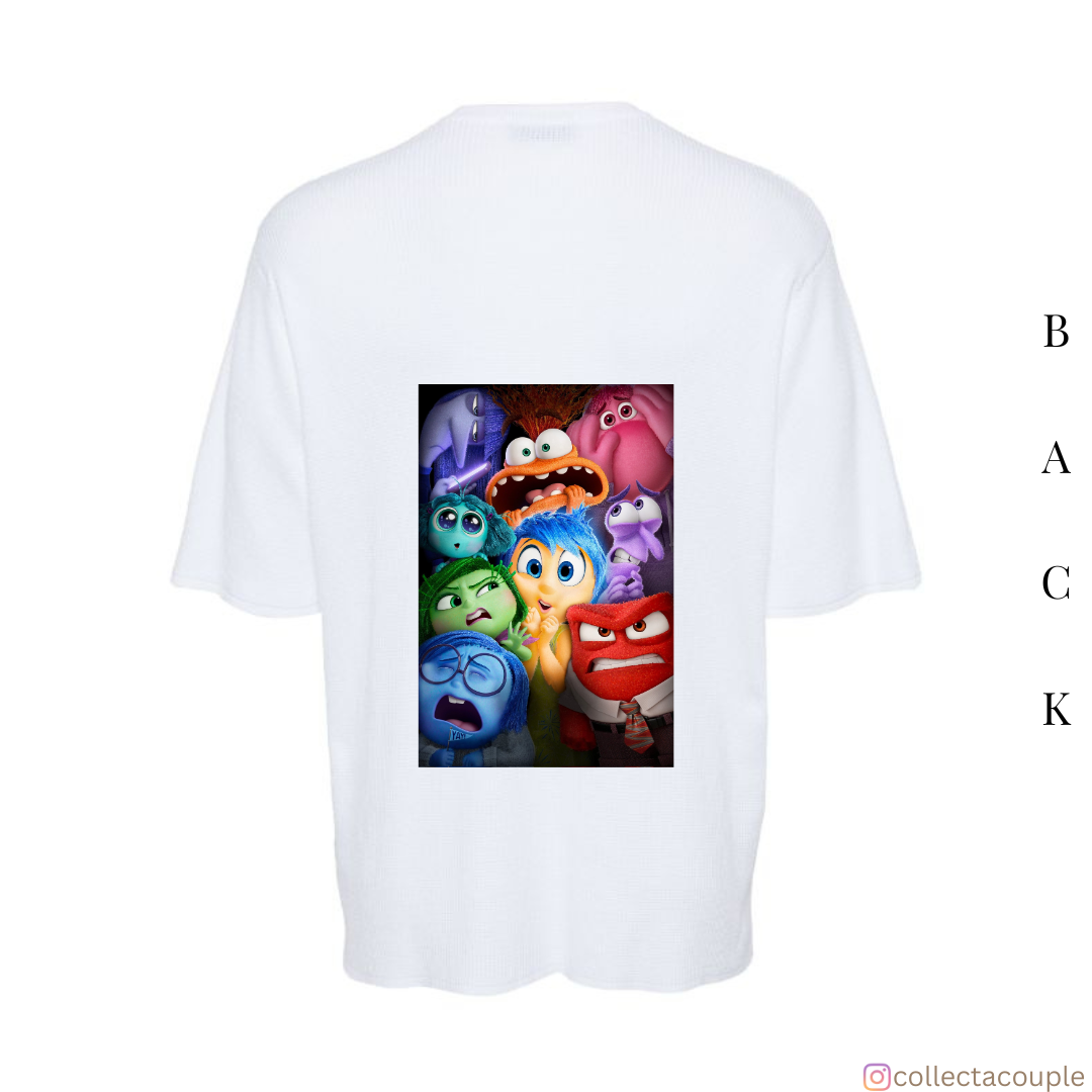 Inside Out 2: Emotions Illustrated Oversized Unisex T-shirt (front and back print)