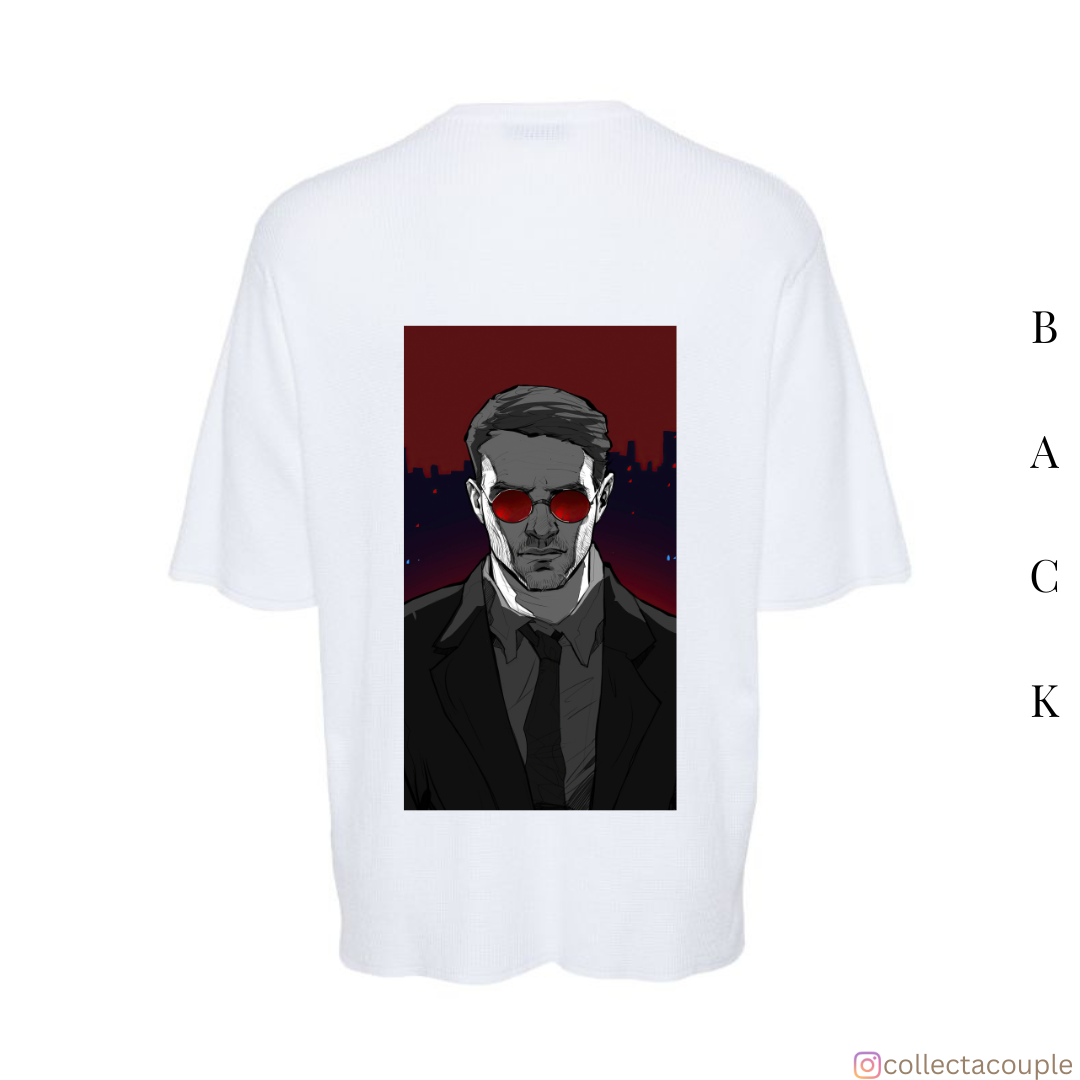 Daredevil: Matt Murdock Illustration Oversized Unisex T-shirt (front and back print)