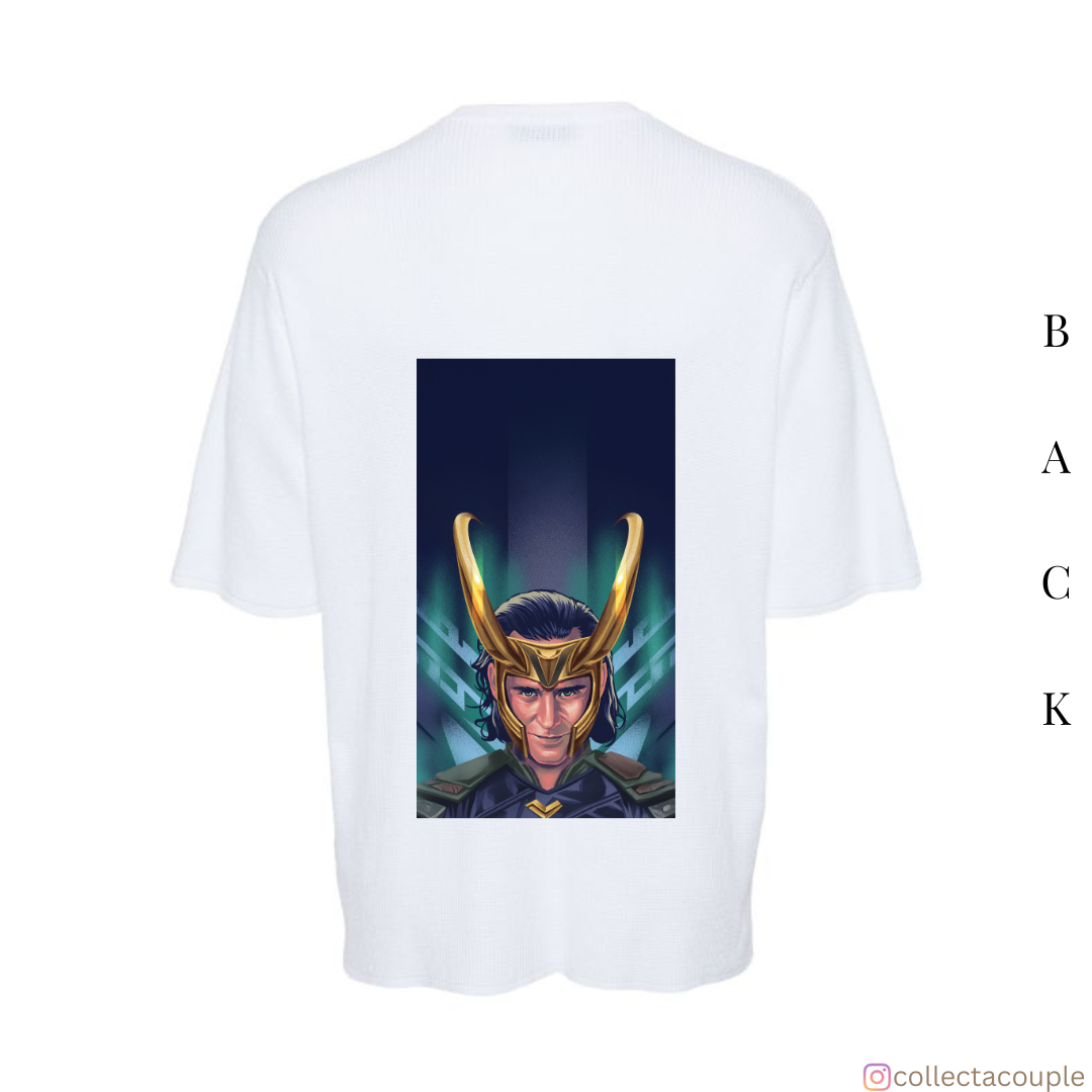 Loki: Illustrated Oversized Unisex T-shirt (front and back print)