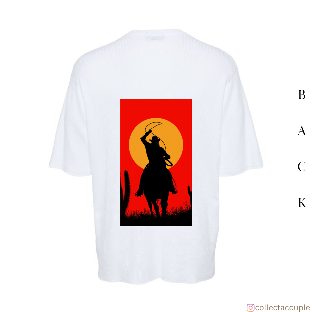 Red Dead Redemption: Silhouette Oversized Unisex T-shirt (front and back print)