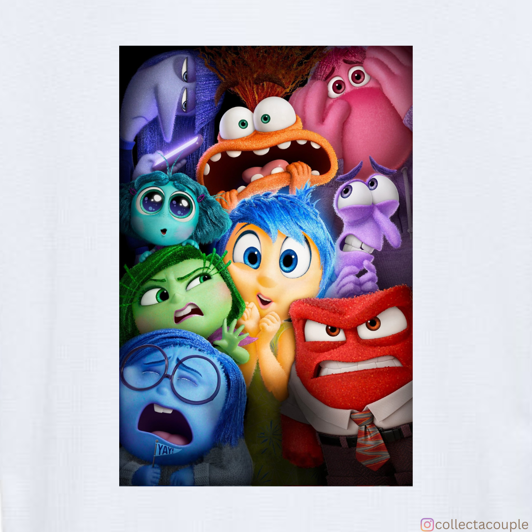 Inside Out 2: Emotions Illustrated Oversized Unisex T-shirt (front and back print)