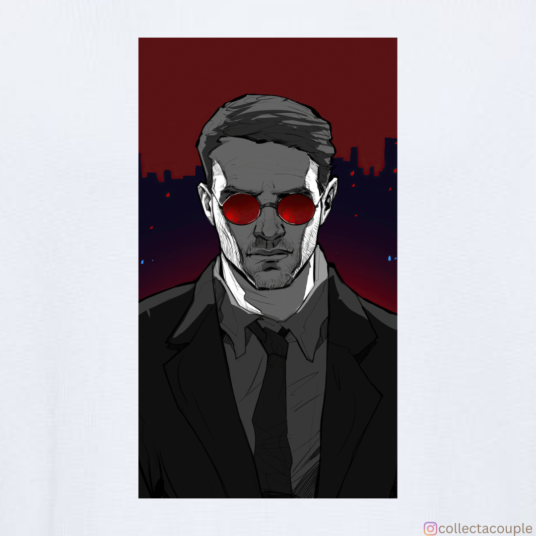 Daredevil: Matt Murdock Illustration Oversized Unisex T-shirt (front and back print)