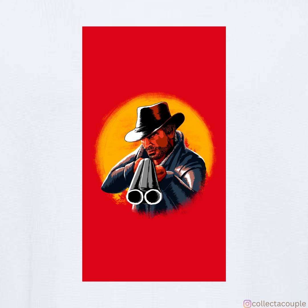 Red Dead Redemption: Illustrated Oversized Unisex T-shirt (front and back print)