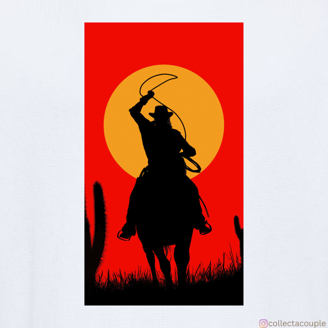 Red Dead Redemption: Silhouette Oversized Unisex T-shirt (front and back print)