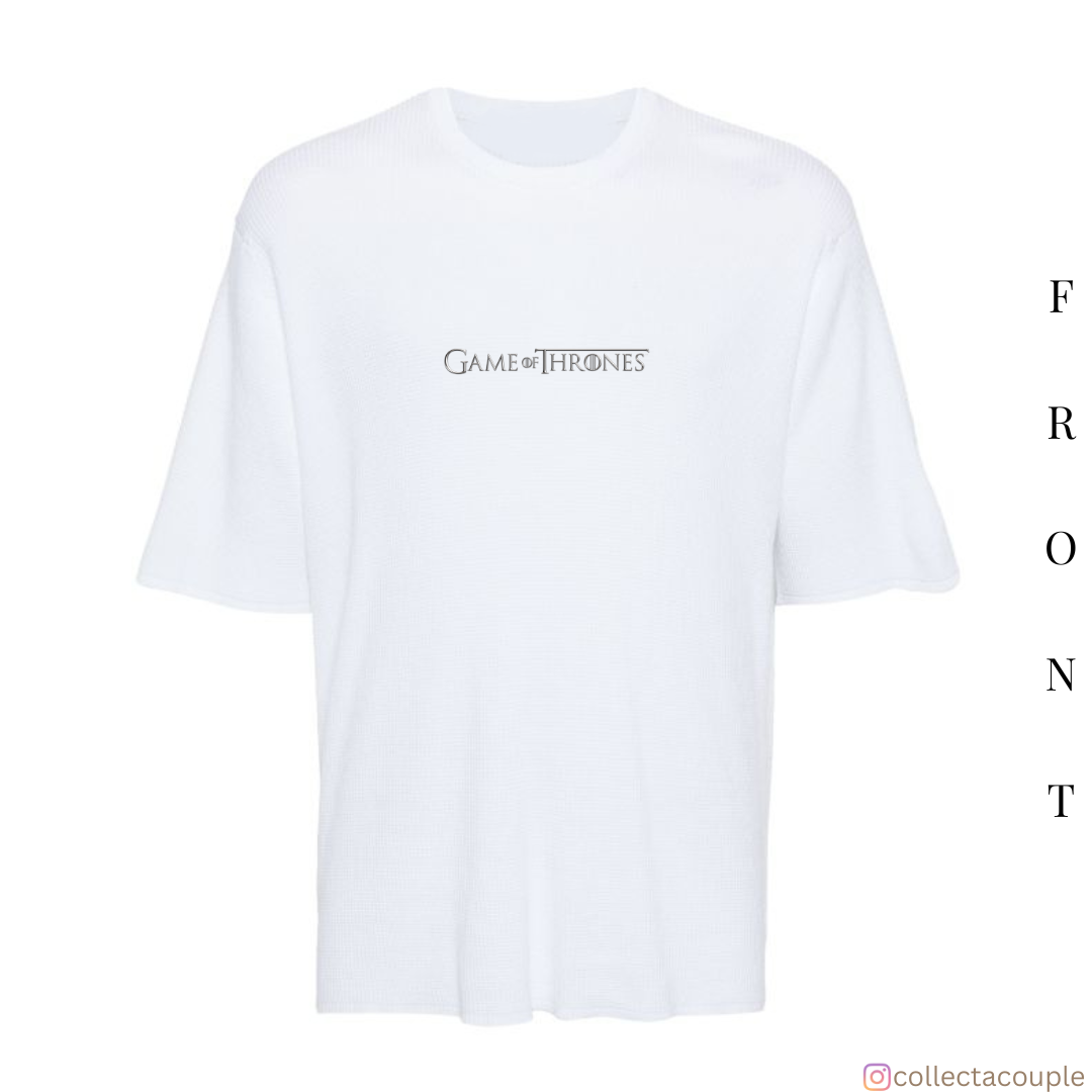 Game of Thrones: Book Series Illustration Oversized Unisex T-shirt (front and back print)
