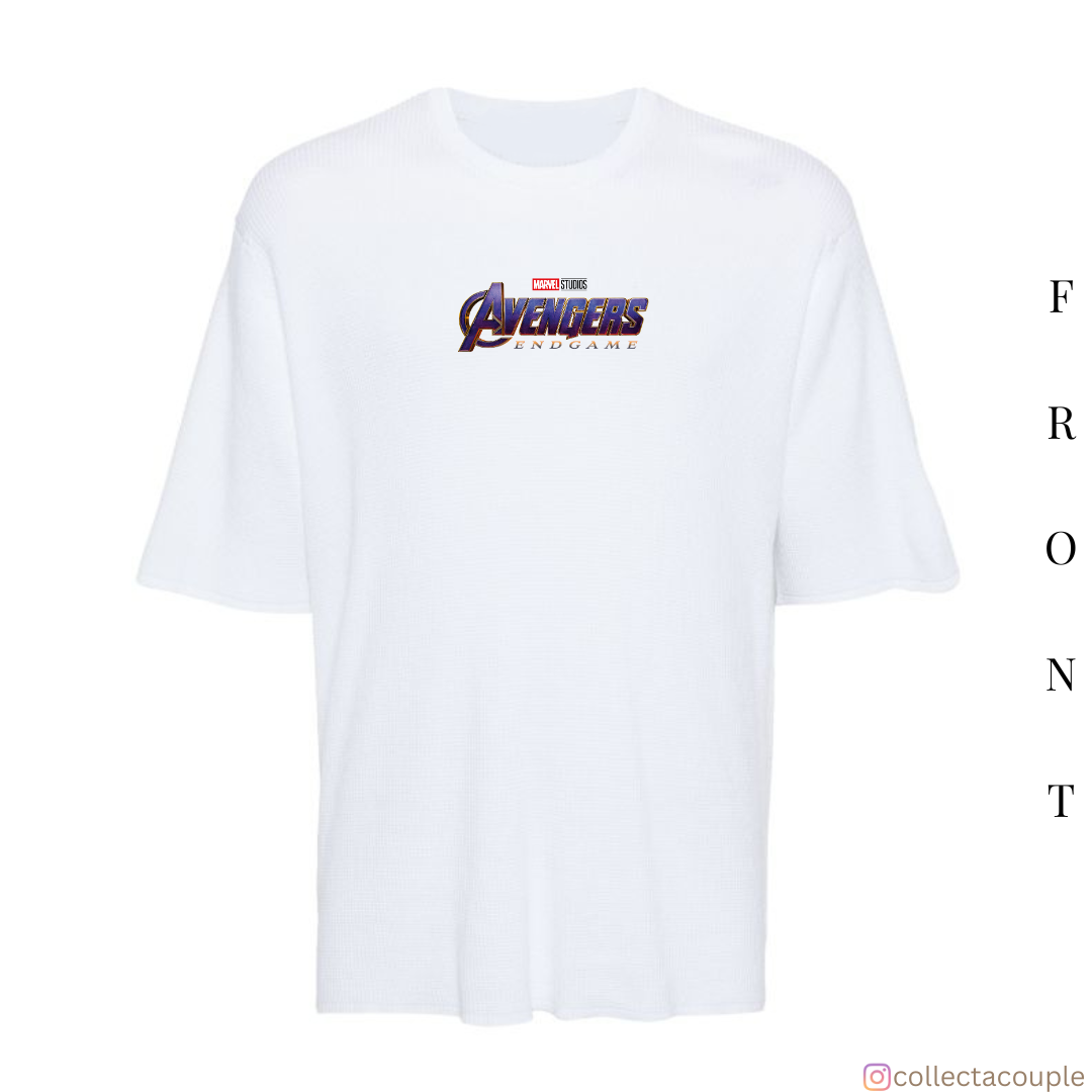 Thanos: Infinity Stones Pose Oversized Unisex T-shirt (front and back print)