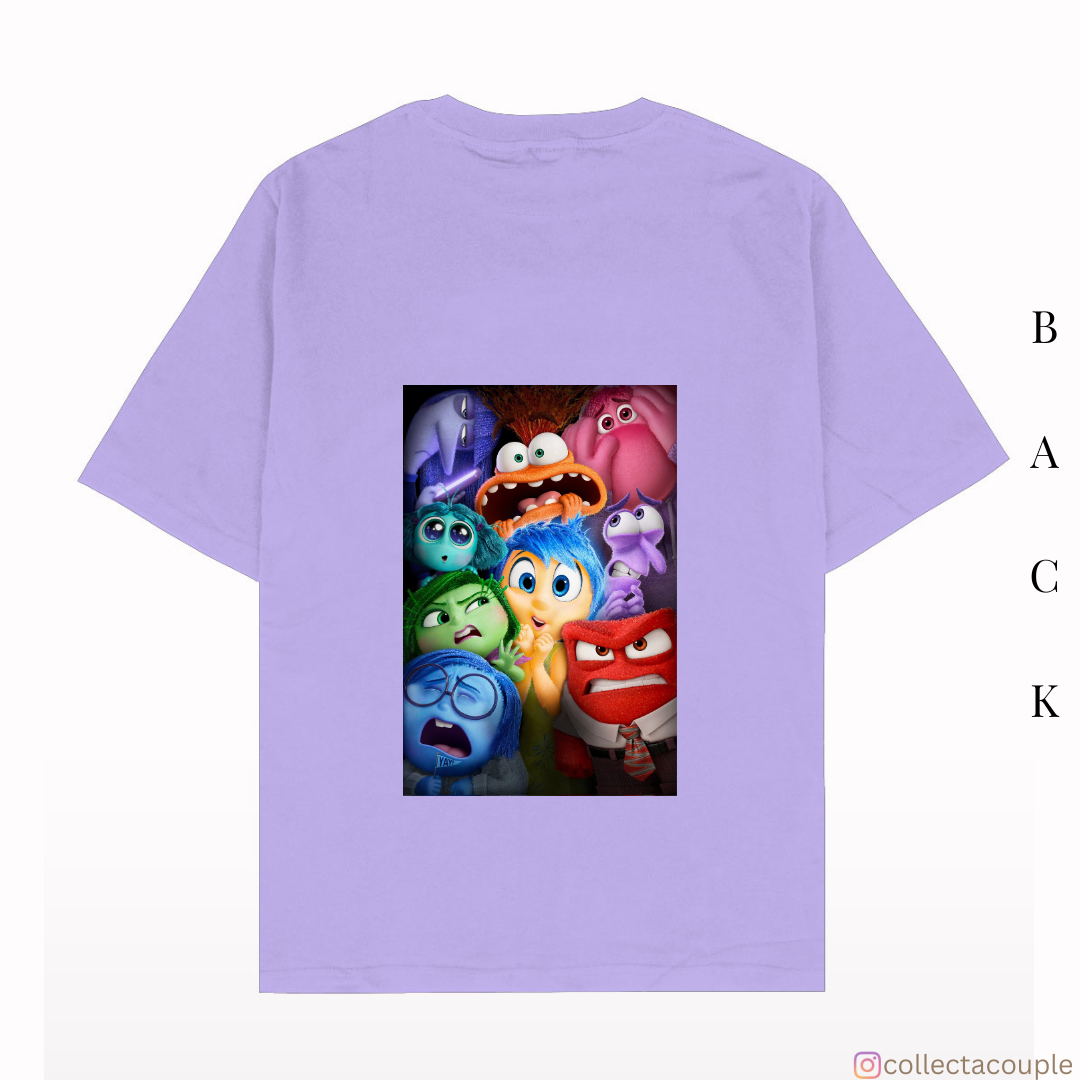 Inside Out 2: Emotions Illustrated Oversized Unisex T-shirt (front and back print)