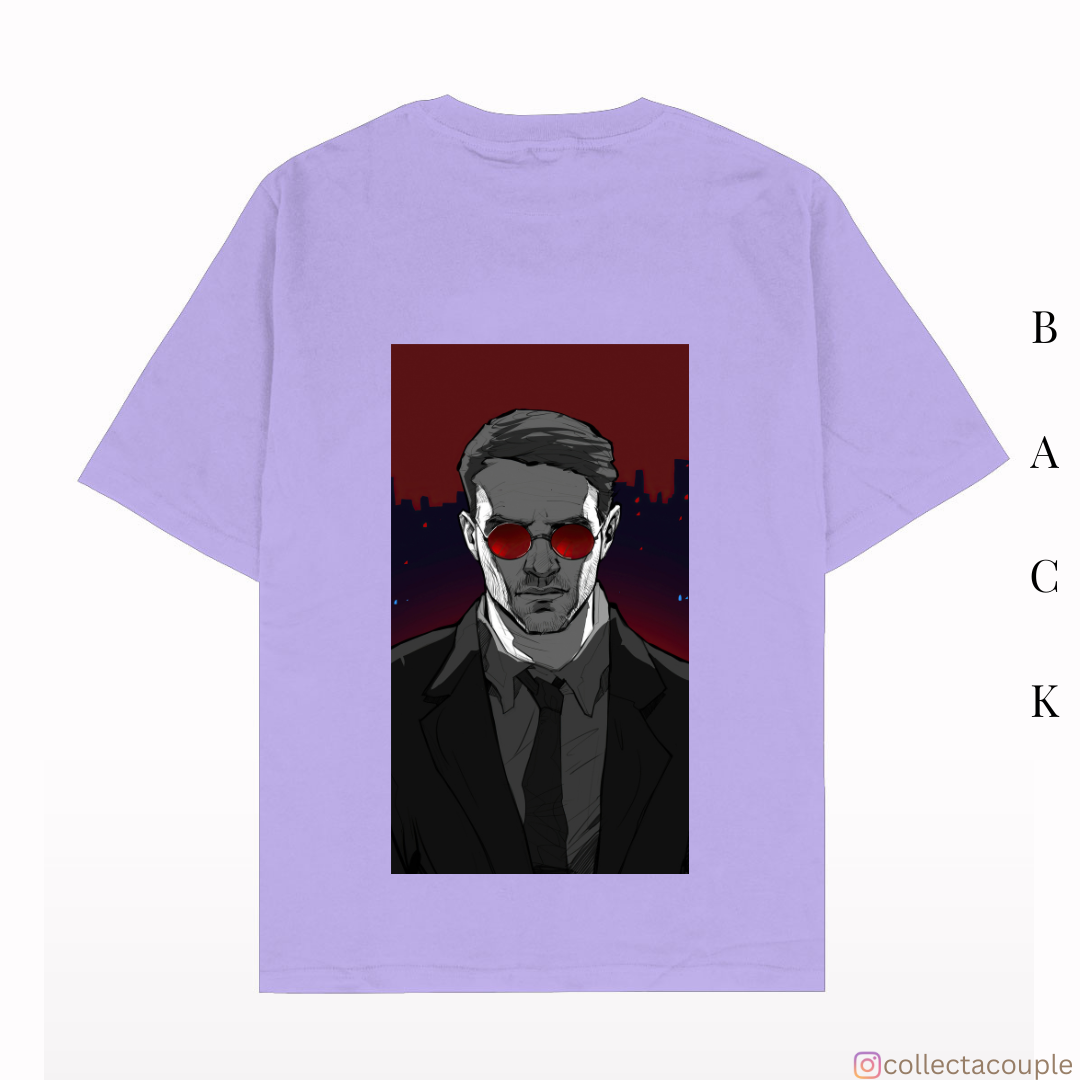 Daredevil: Matt Murdock Illustration Oversized Unisex T-shirt (front and back print)
