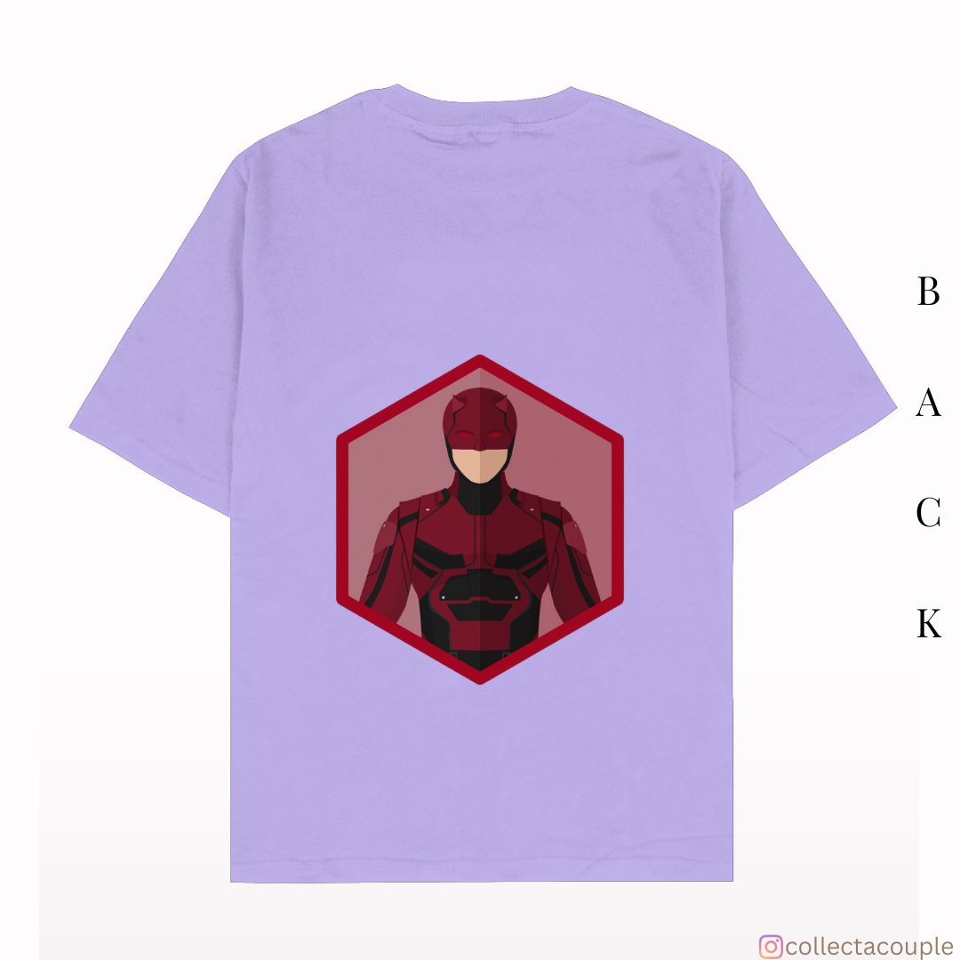 Daredevil: Illustrated Oversized Unisex T-shirt (front and back print)