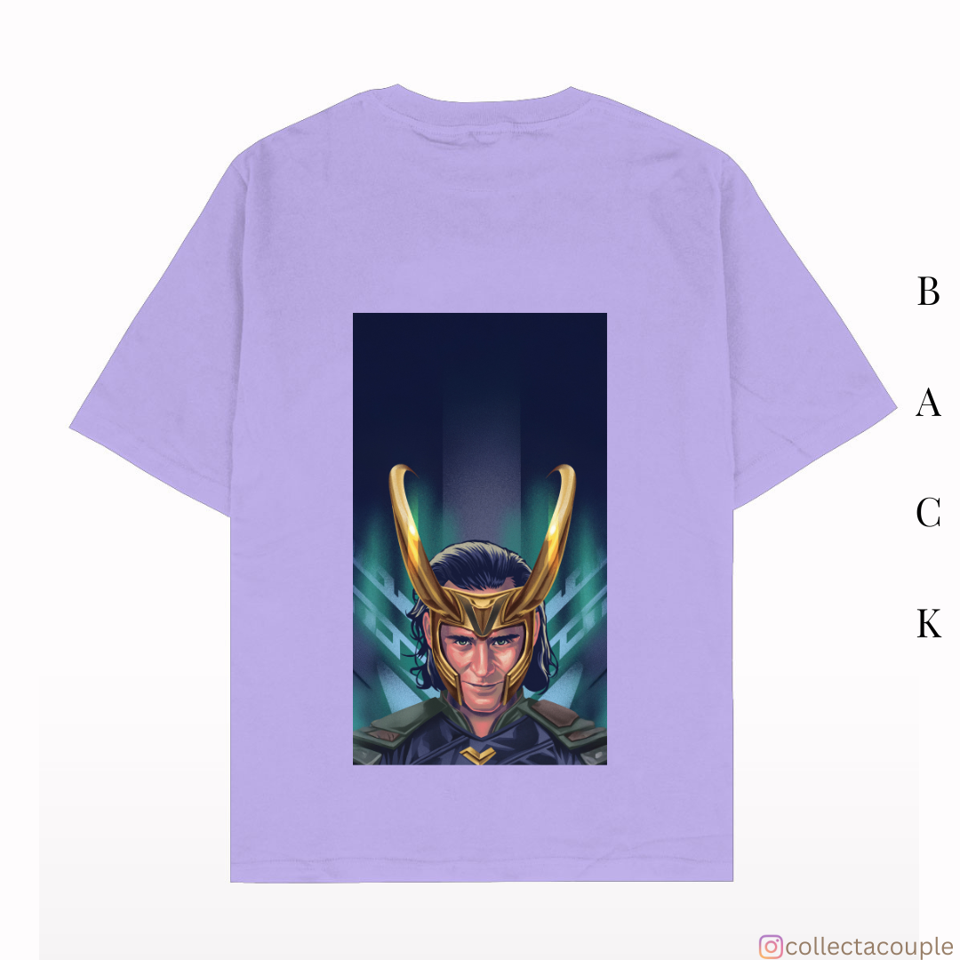 Loki: Illustrated Oversized Unisex T-shirt (front and back print)