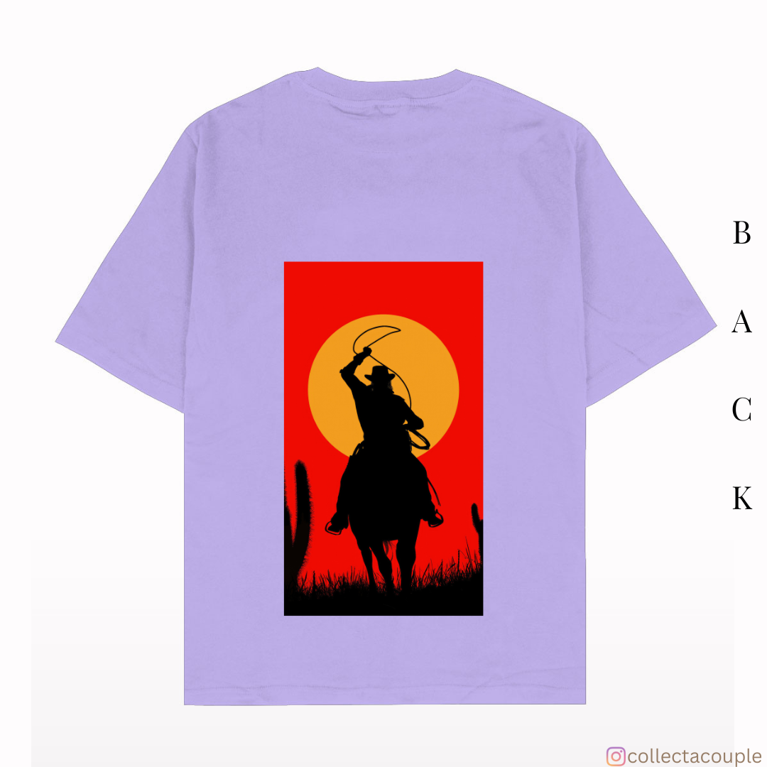 Red Dead Redemption: Silhouette Oversized Unisex T-shirt (front and back print)
