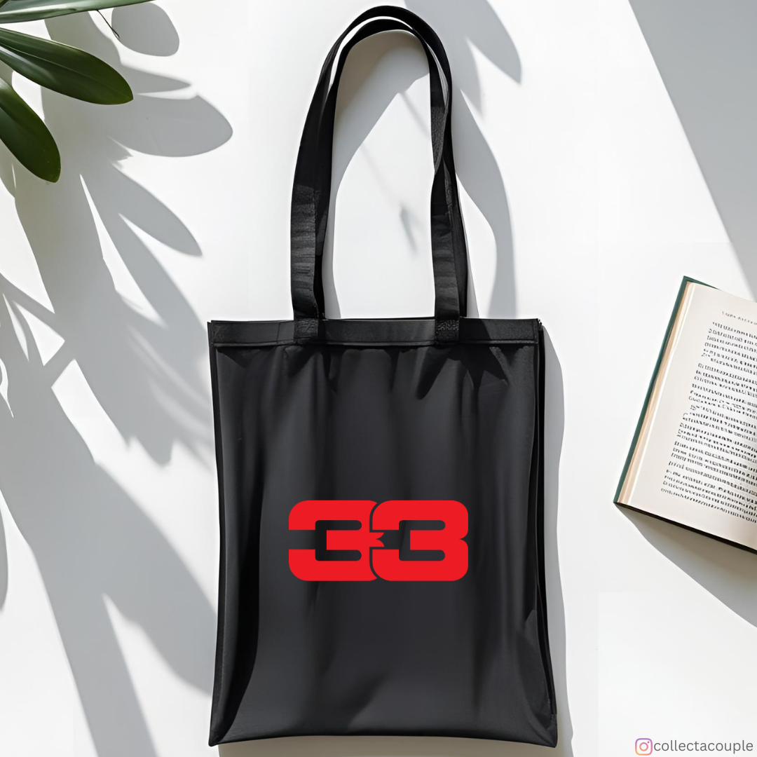 Max Verstappen: 33 Logo Tote Bag