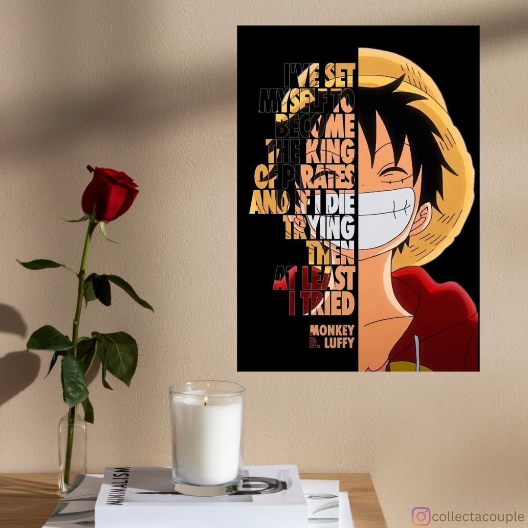 One Piece: Monkey D Luffy Quote Poster