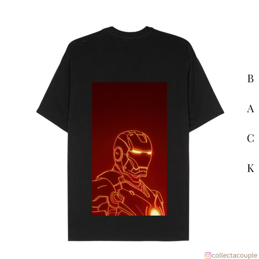 Iron Man: Glow Illustrated Oversized Unisex T-shirt (front and back print)