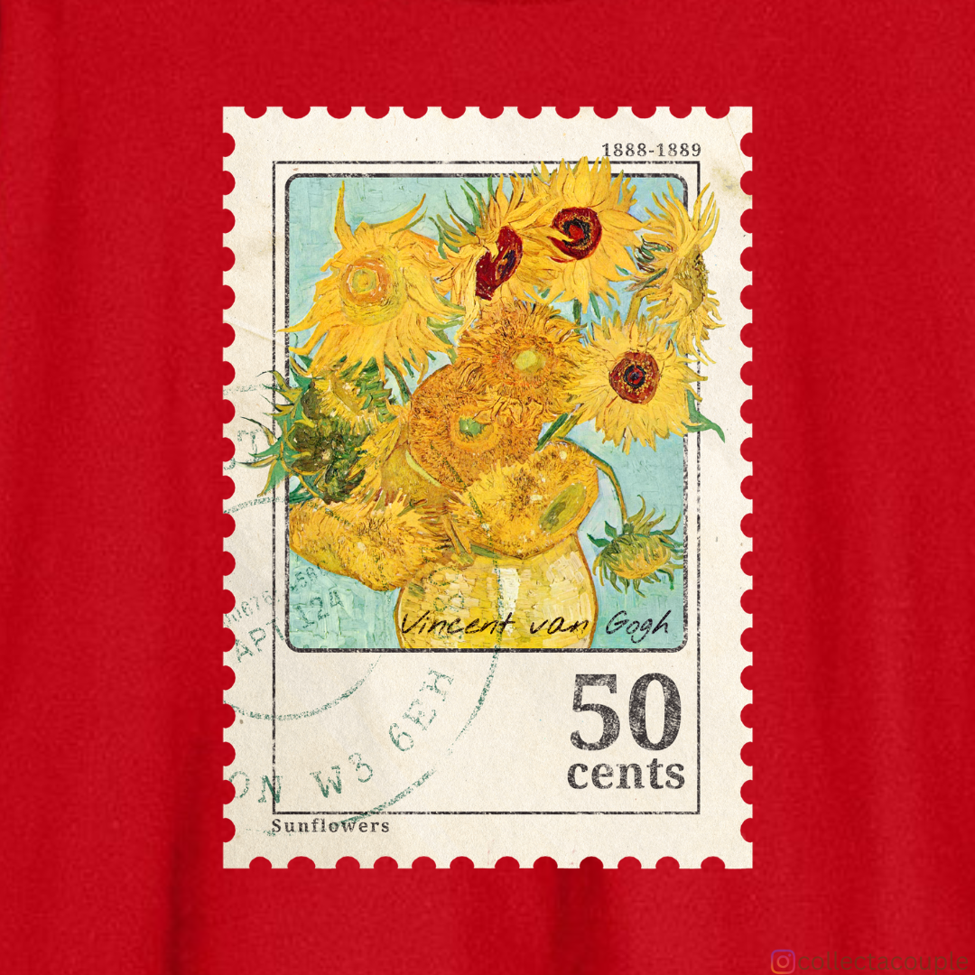 Van Gogh: Sunflowers Oversized Unisex T-shirt (front and back print)