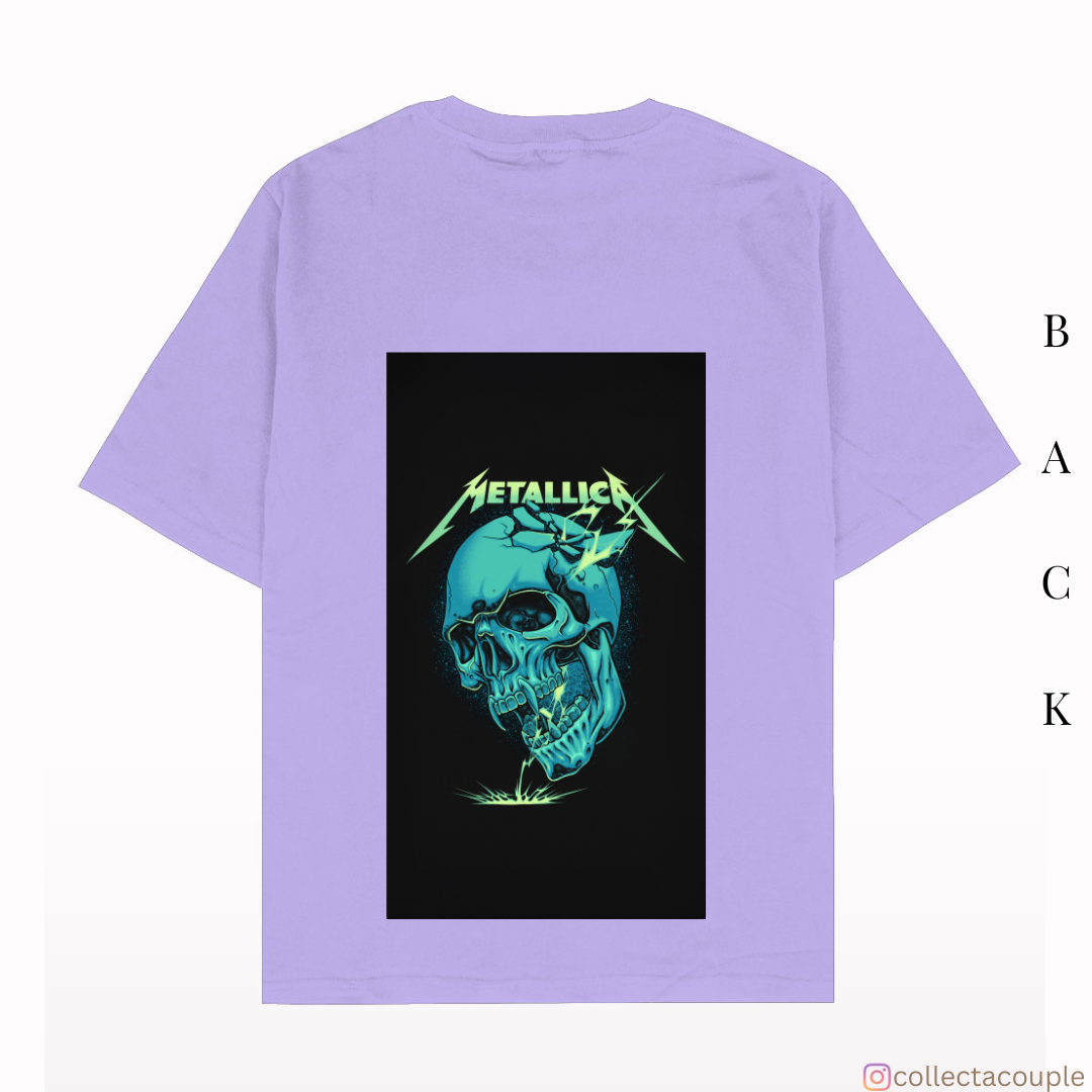Metallica: Illustration Oversized Unisex T-shirt (front and back print)