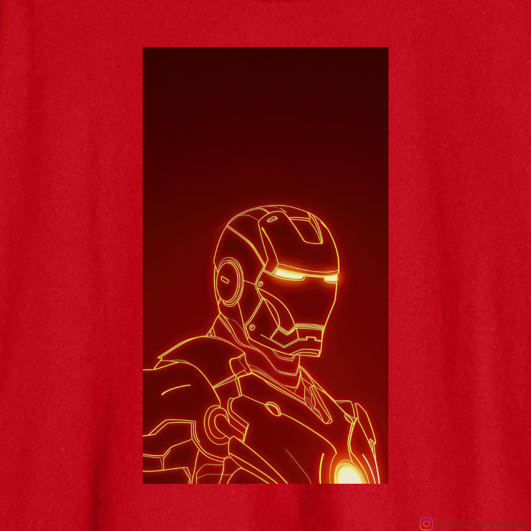 Iron Man: Glow Illustrated Oversized Unisex T-shirt (front and back print)