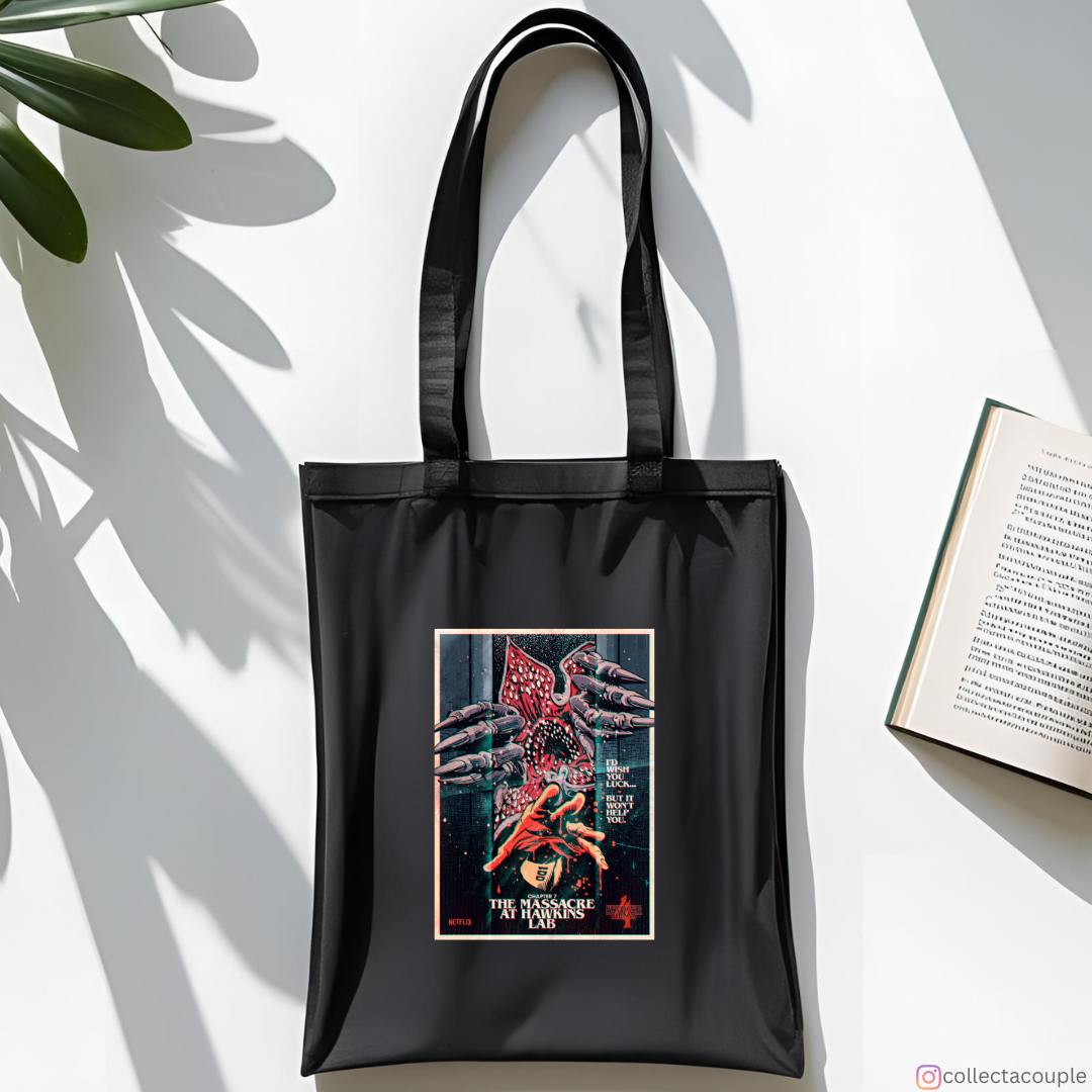 Stranger Things: The Massacre at Hawkins Lab Tote Bag