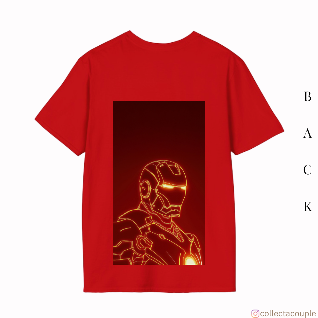 Iron Man: Glow Illustrated Oversized Unisex T-shirt (front and back print)