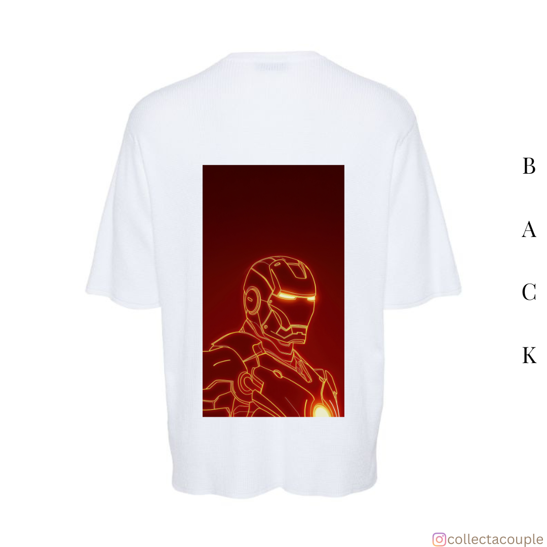 Iron Man: Glow Illustrated Oversized Unisex T-shirt (front and back print)