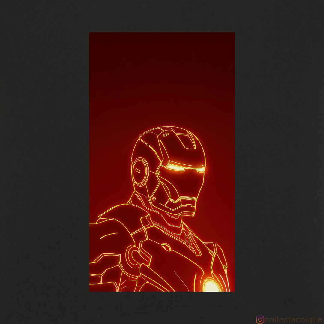 Iron Man: Glow Illustrated Oversized Unisex T-shirt (front and back print)