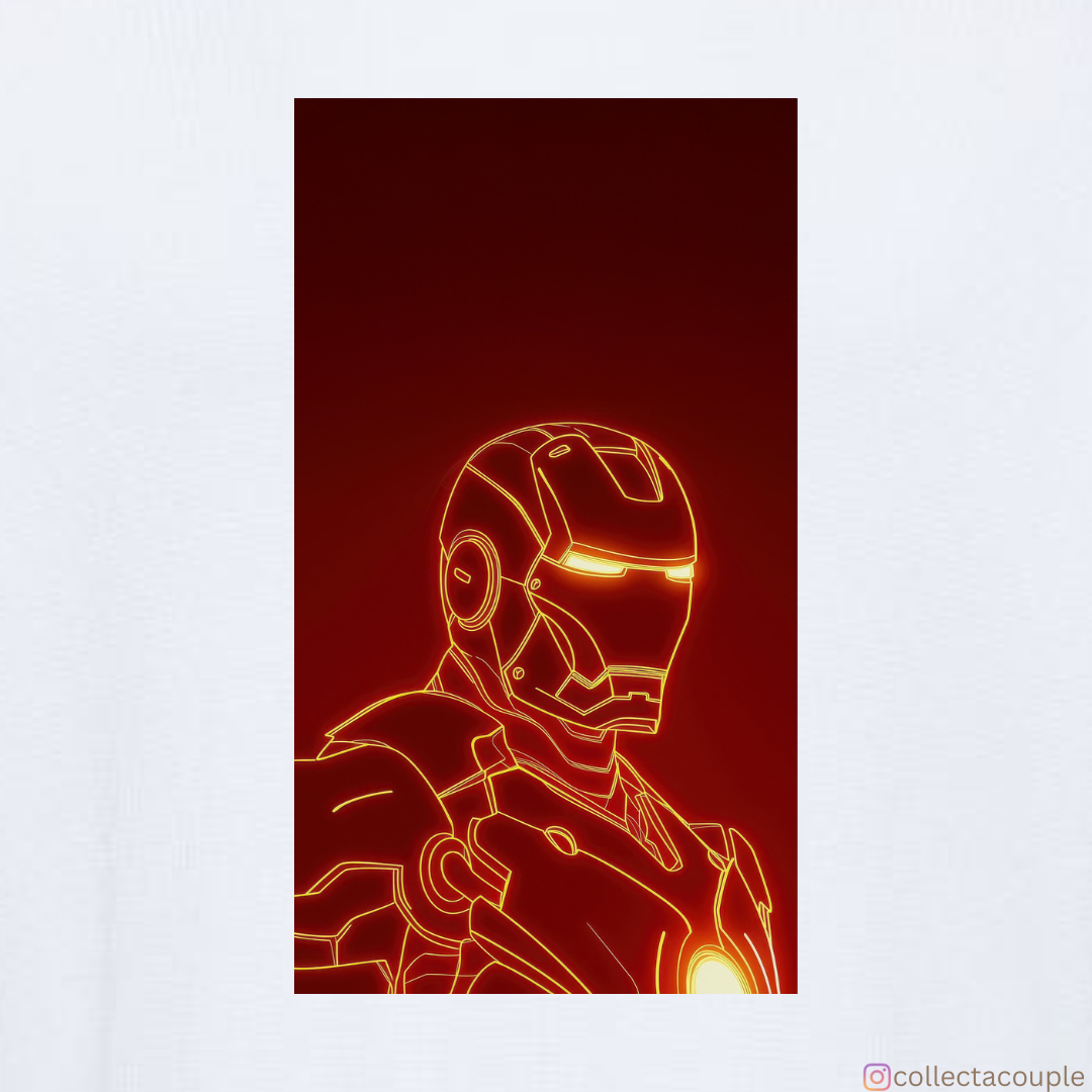 Iron Man: Glow Illustrated Oversized Unisex T-shirt (front and back print)
