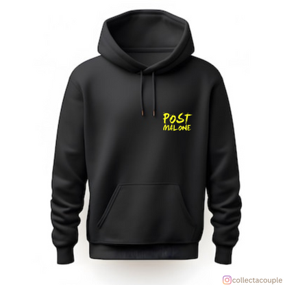 Post Malone: Singing Illustrated Unisex Hoodie (front & back print)