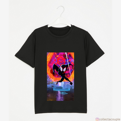 Spider-Man Across the SpiderVerse: Miles Morales Swinging Unisex T-shirt