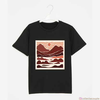 Sunset: Illustrated Graphic Unisex T-shirt