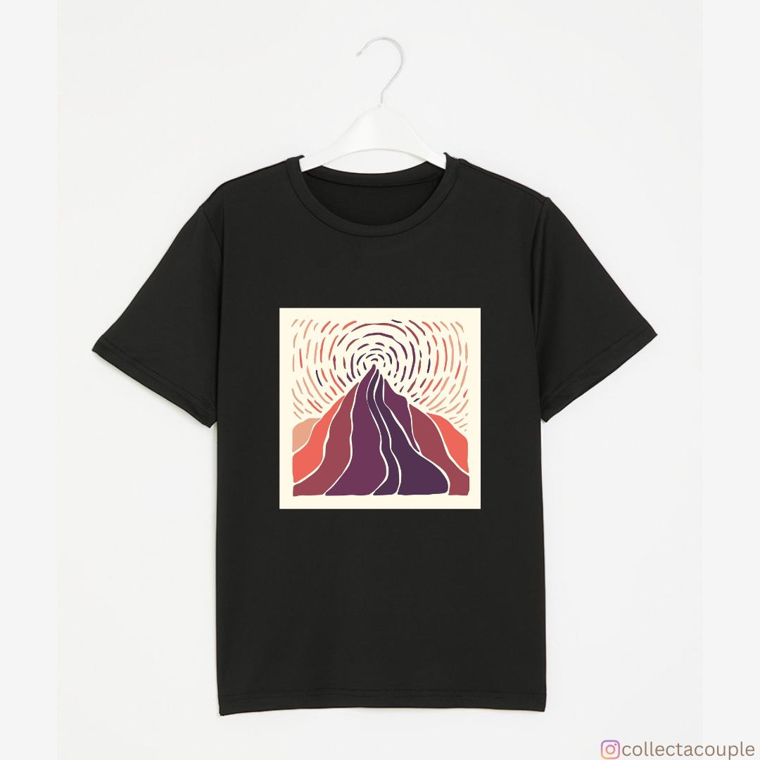 Mountains: Illustrated Graphic Unisex T-shirt