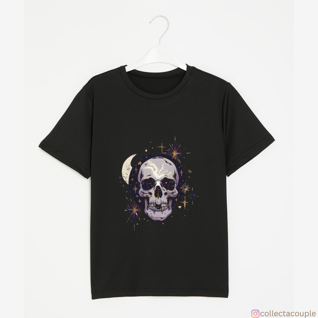 Celestial Skull: Graphic Unisex T-shirt