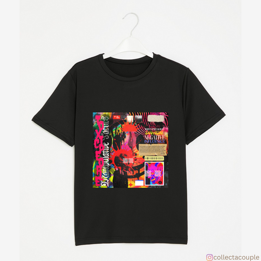 Colourful Skull: Collage Unisex T-shirt