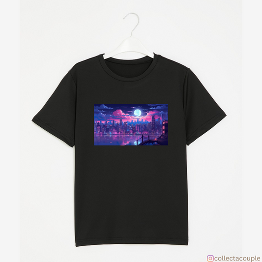 City scape: Moonlight Unisex T-shirt