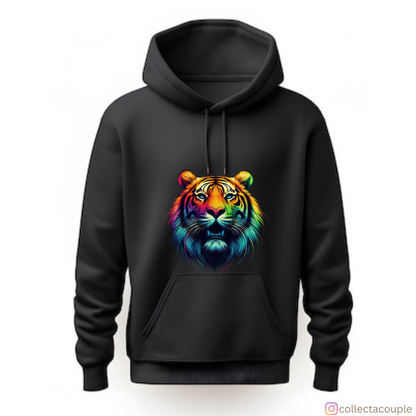 Colourful Tiger: Illustration Unisex Hoodie