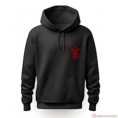 Chinese Dragon: Illustration Unisex Hoodie (front & back print)